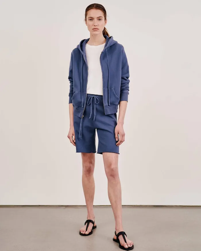 CALLIE ZIP UP HOODIE Cocoa Women Nili Lotan Knits and Sweaters