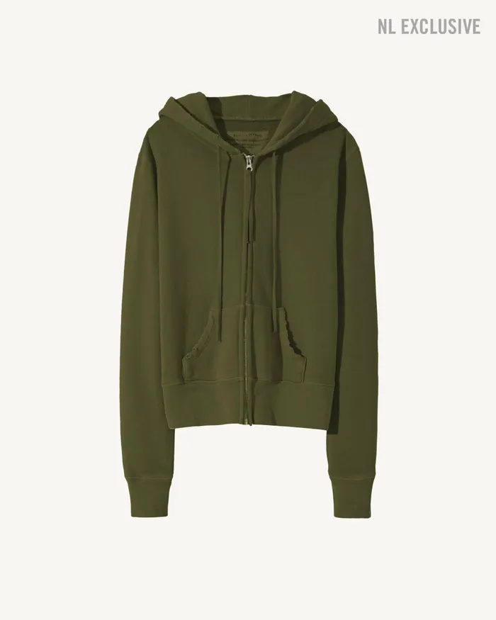CALLIE ZIP UP HOODIE Cocoa Women Nili Lotan Knits and Sweaters