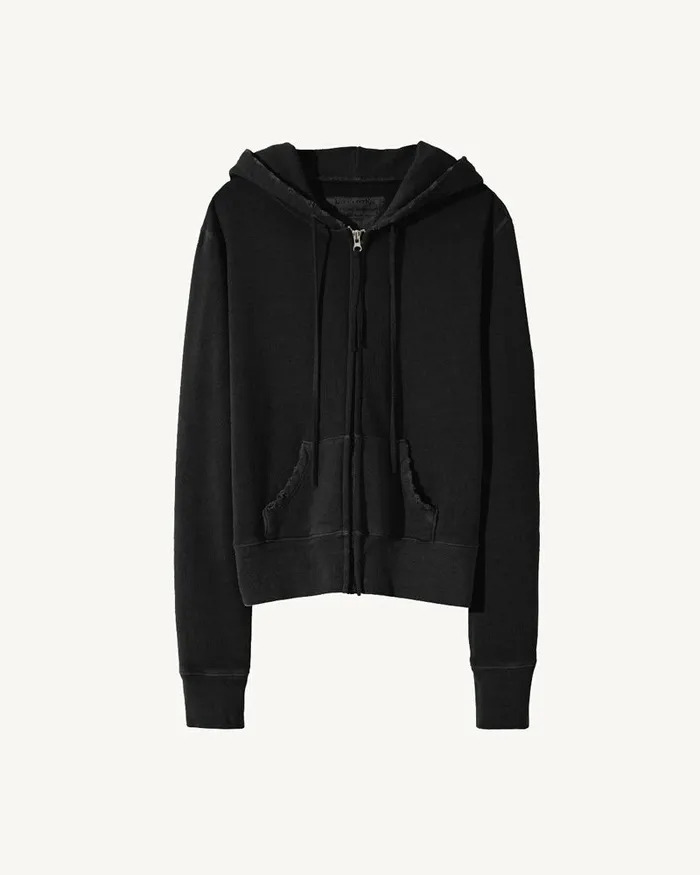 CALLIE ZIP UP HOODIE Cocoa Women Nili Lotan Knits and Sweaters