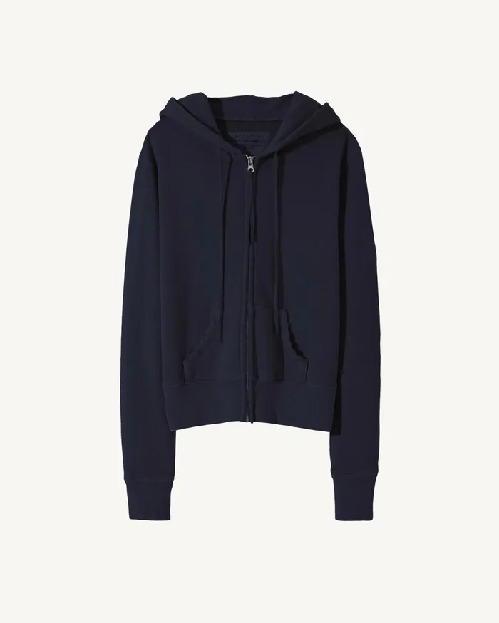 CALLIE ZIP UP HOODIE Cocoa Women Nili Lotan Knits and Sweaters