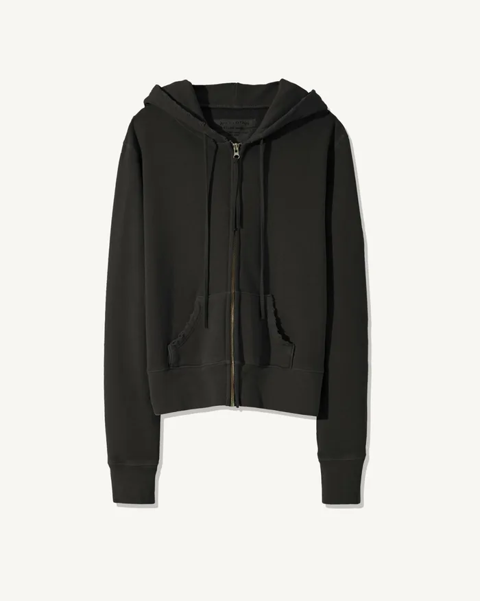 CALLIE ZIP UP HOODIE Cocoa Women Nili Lotan Knits and Sweaters