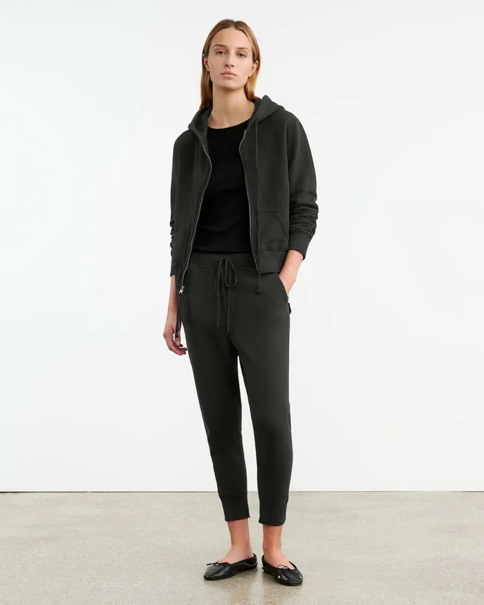 CALLIE ZIP UP HOODIE Cocoa Women Nili Lotan Knits and Sweaters