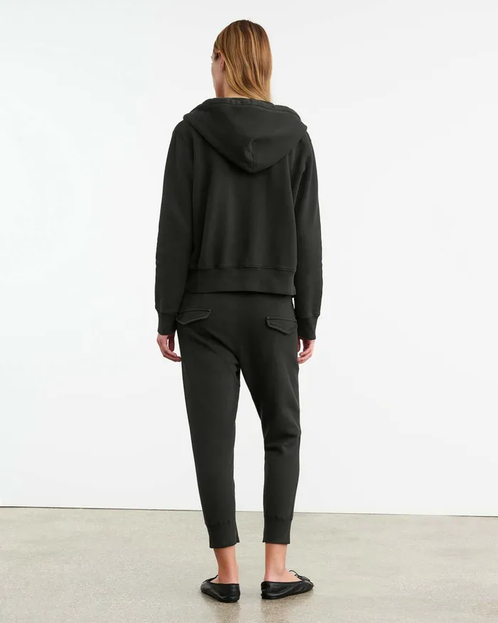 CALLIE ZIP UP HOODIE Cocoa Women Nili Lotan Knits and Sweaters