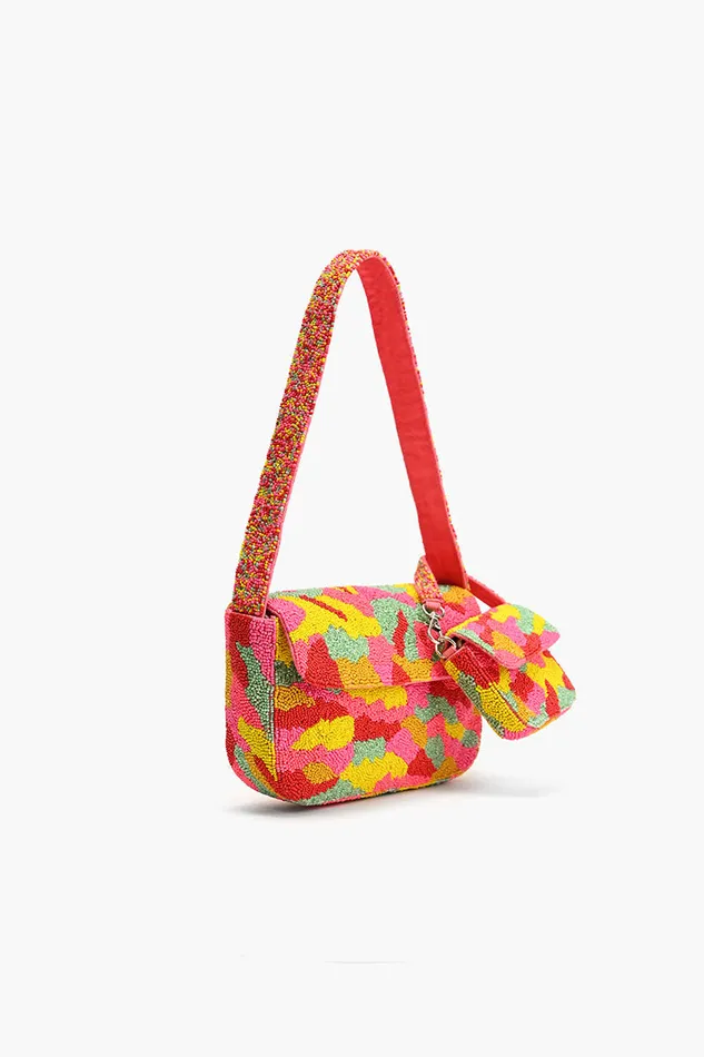 Candy Kaleidoscope Beadwork Shoulder Bag with a Mini Me Bag Shoulder Bags America and Beyond Women
