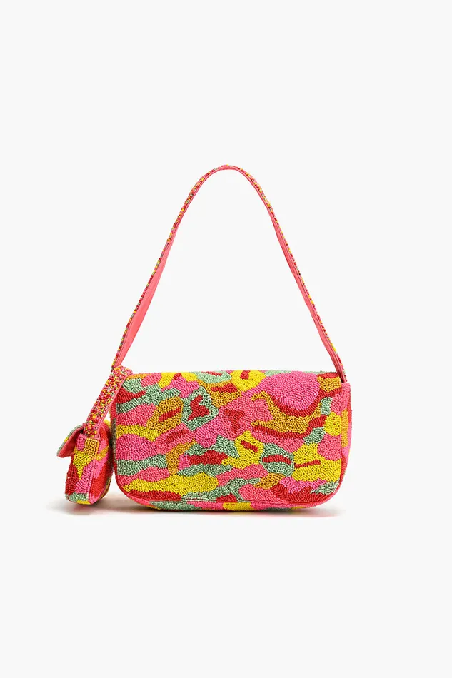 Candy Kaleidoscope Beadwork Shoulder Bag with a Mini Me Bag Shoulder Bags America and Beyond Women