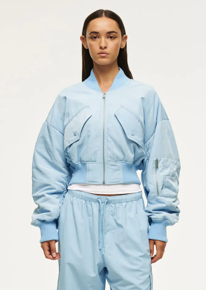 CAPTIVATE BOMBER IN SKY BLUE Jackets PE Nation Women