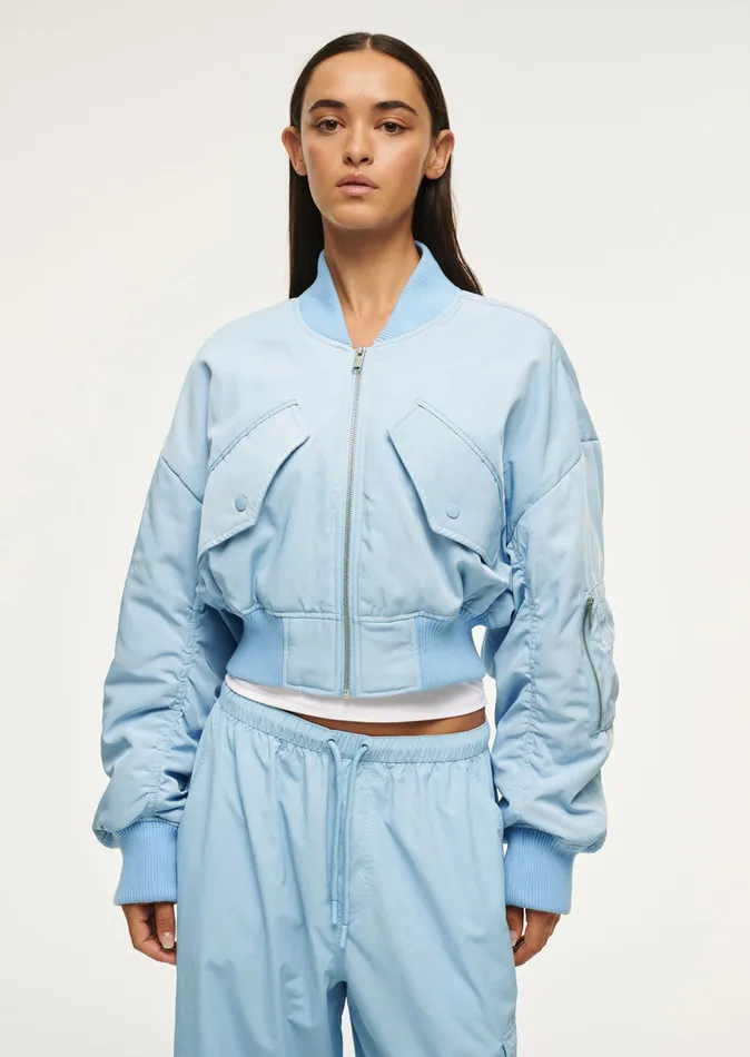 CAPTIVATE BOMBER IN SKY BLUE Jackets PE Nation Women