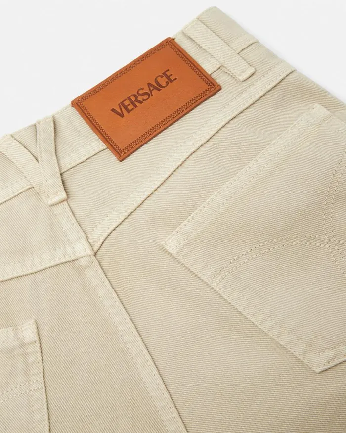 Cargo Jeans Beige Women Versace Pants and Shorts