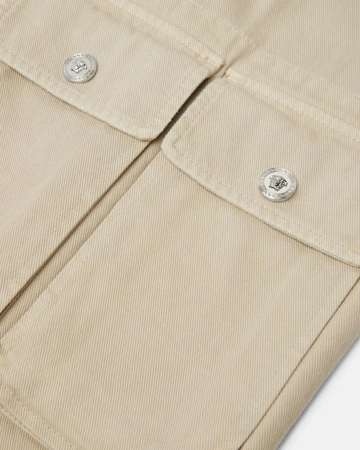 Cargo Jeans Beige Women Versace Pants and Shorts