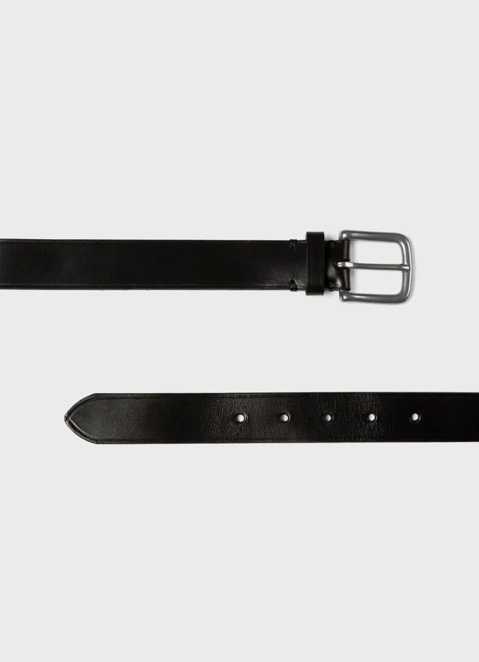 Chunky Leather Belt Black Men SUNSPEL Belts
