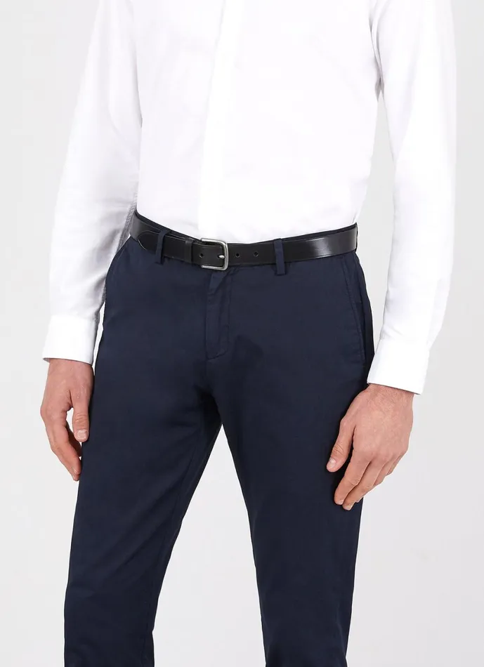 Chunky Leather Belt Black Men SUNSPEL Belts