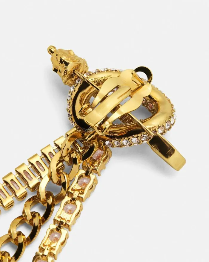 Clash Drop Single Earring Gold Women Versace Earrings