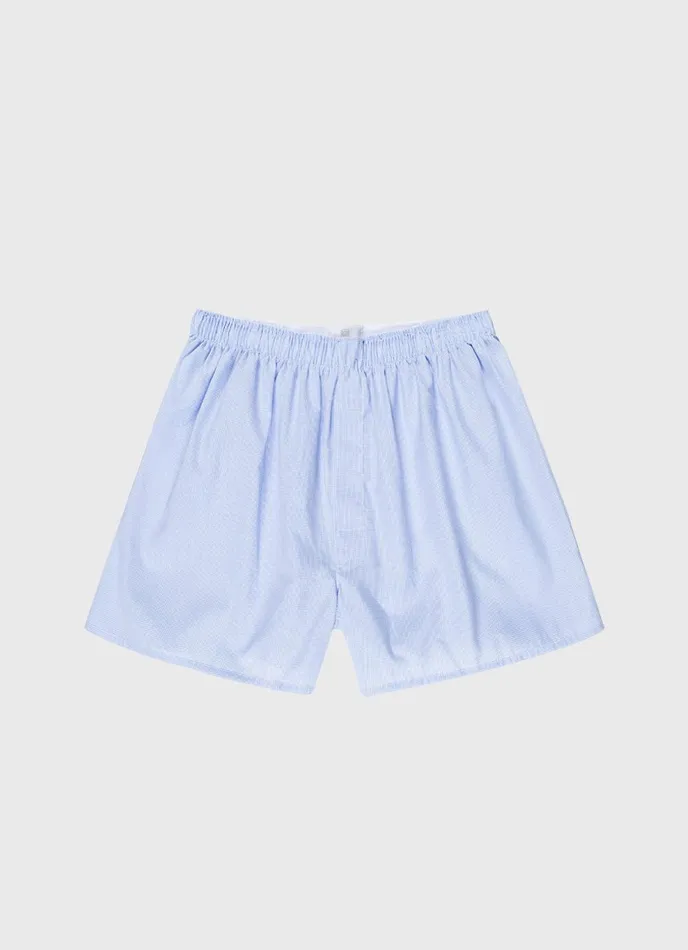Classic Boxer Shorts Light Blue Micro Gingham Men SUNSPEL Boxer Shorts
