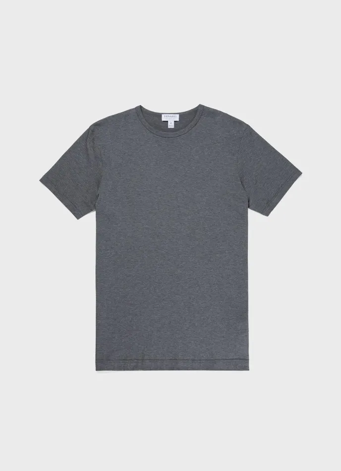 Classic Tshirt Charcoal Melange Men SUNSPEL Tshirts