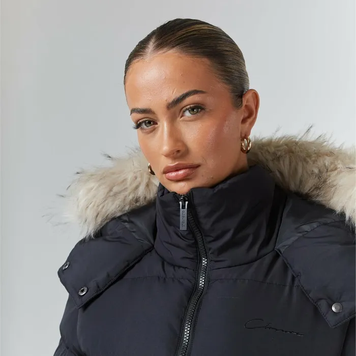Closure London Belted Ski Jacket Black Women Coats and Jackets