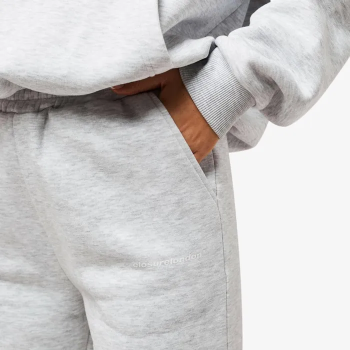 Closure London Core Logo Cuffed Jogger Grey Marl Women Joggers