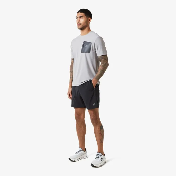 Closure London Heat Seal Zip Block Pocket TShirt Grey Men TShirts