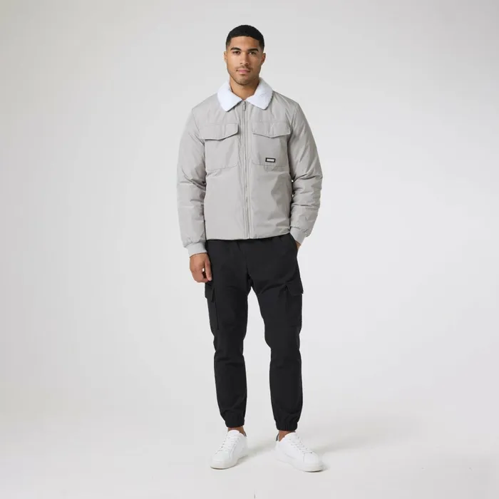 Closure London Padded Nylon Smart Jacket Stone Men Coats and Jackets