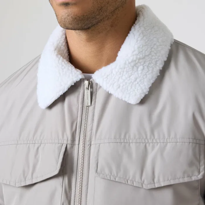 Closure London Padded Nylon Smart Jacket Stone Men Coats and Jackets