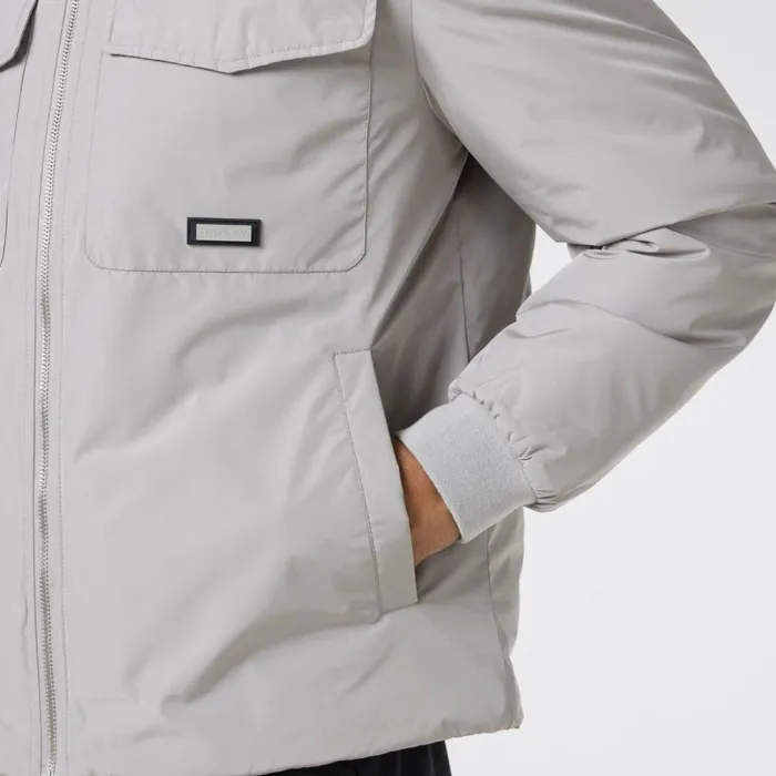 Closure London Padded Nylon Smart Jacket Stone Men Coats and Jackets