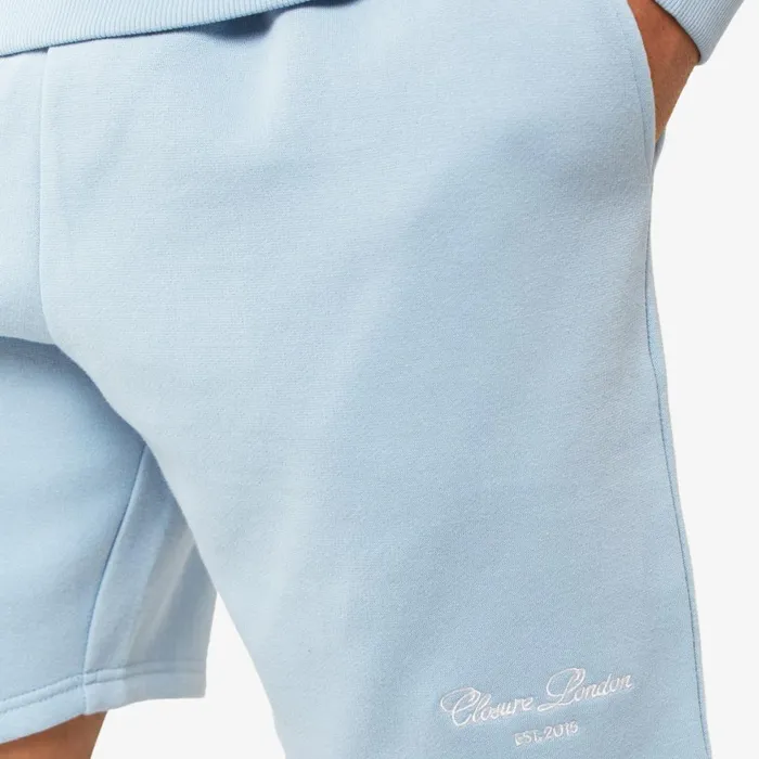Closure London Relaxed Fit Signature Hoodie Twinset Ice Blue Men Tracksuits