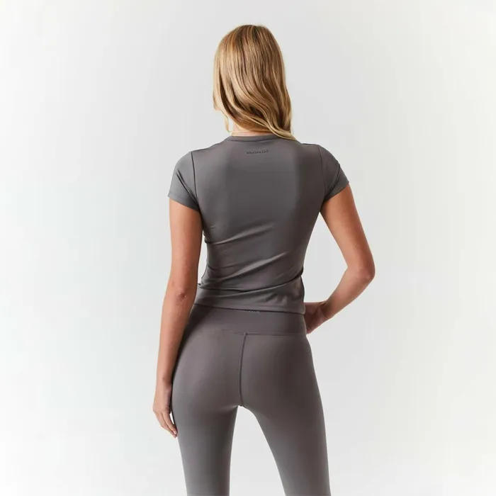 Closure London Second Skin Crop Top Grey Women Knitwear