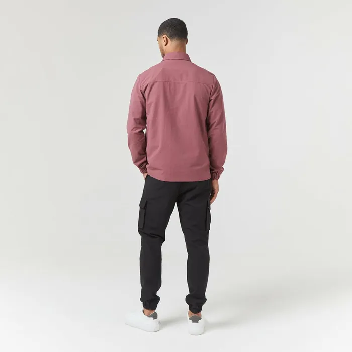 Closure London Smart Utility Overshirt Burgundy Men Overshirts