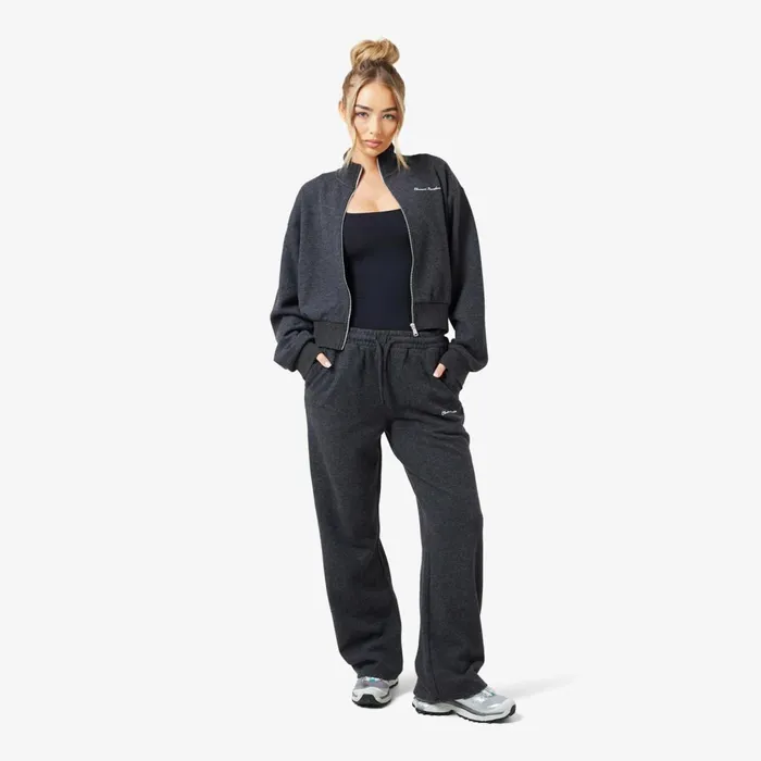 Closure London Soft Knit Bomber I Charcoal034gt Windowtheme Windowtheme Charcoal Women Coats and Jackets