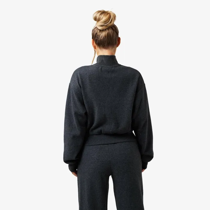Closure London Soft Knit Bomber I Charcoal034gt Windowtheme Windowtheme Charcoal Women Coats and Jackets