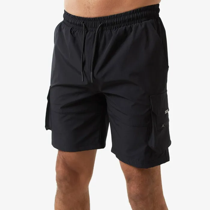 Closure London Tech Stretch Poly Cargo Short Black Men Shorts