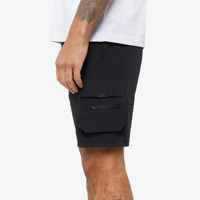 Closure London Tech Stretch Poly Cargo Short Black Men Shorts