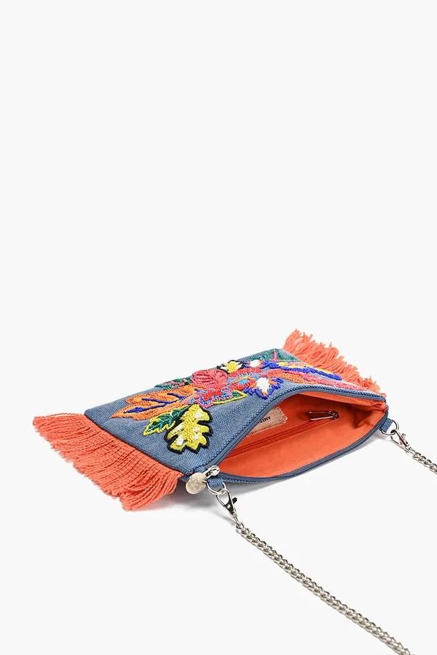 Clutches America and Beyond Women Rainbow Flutterby Foliage Clutch