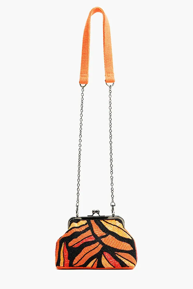 Clutches Orange Petal Canopy Frame Clutch 8211 America and Beyond Women