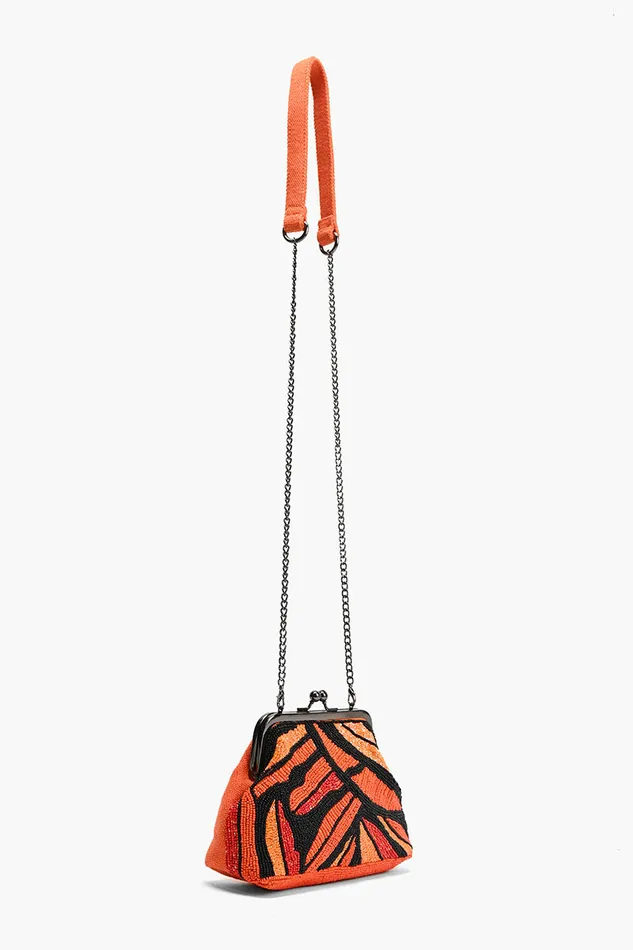 Clutches Orange Petal Canopy Frame Clutch 8211 America and Beyond Women