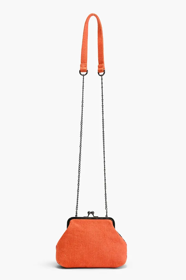 Clutches Orange Petal Canopy Frame Clutch 8211 America and Beyond Women