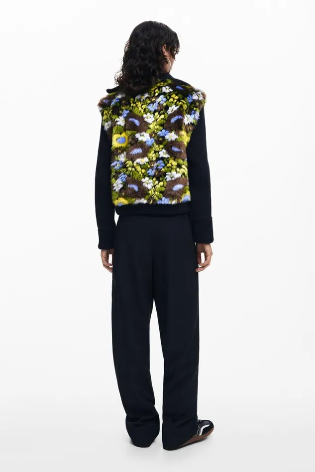 Coats And Jackets Women Desigual Combined Floral Jacket Black