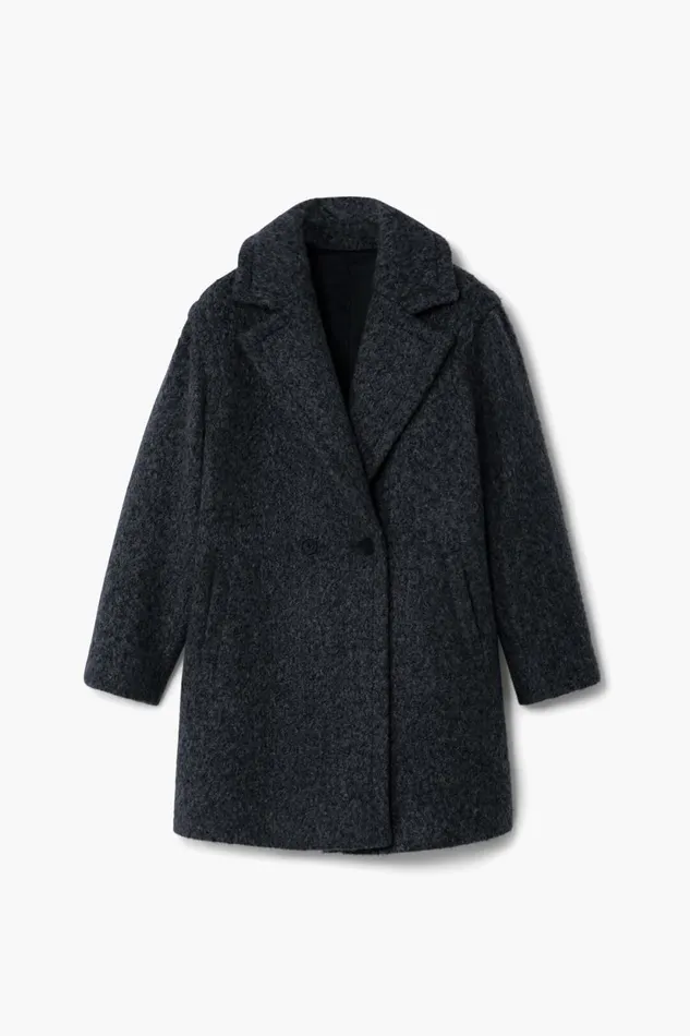 Coats And Jackets Women Desigual Long Coat Black
