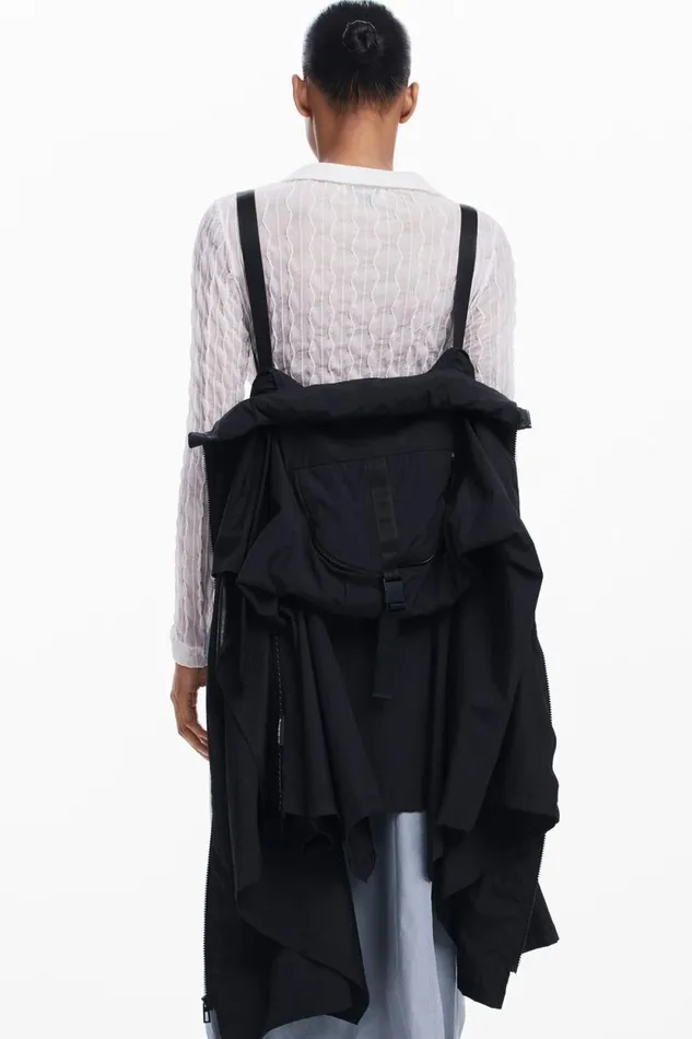 Coats And Jackets Women Desigual Poncho Pocket Black