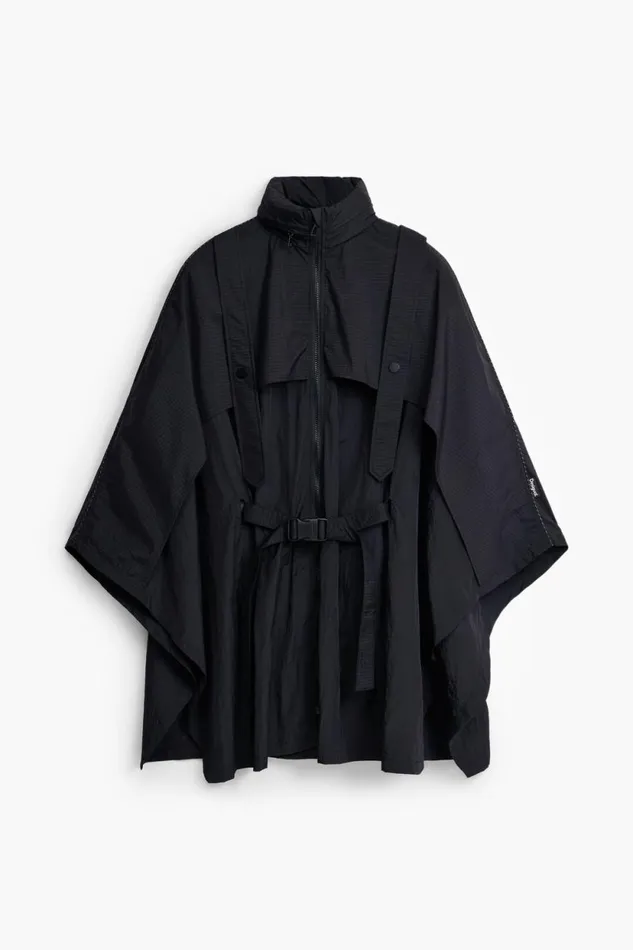 Coats And Jackets Women Desigual Poncho Pocket Black