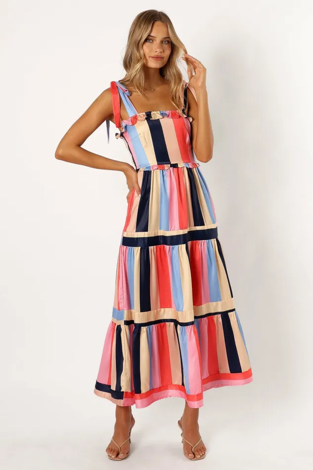 Cobella Maxi Dress Multicoloured Women Satin Dresses Petal and Pup