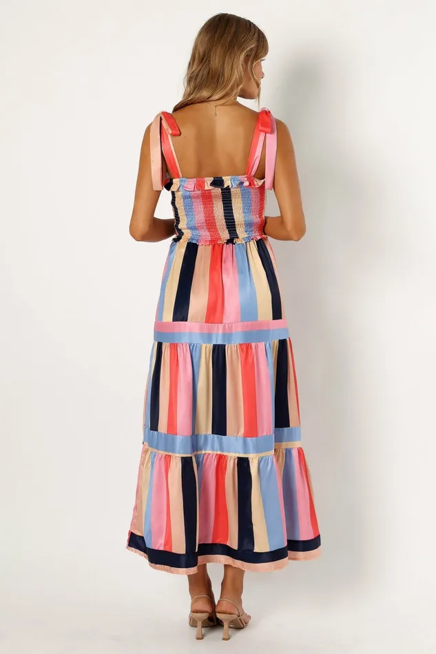 Cobella Maxi Dress Multicoloured Women Satin Dresses Petal and Pup