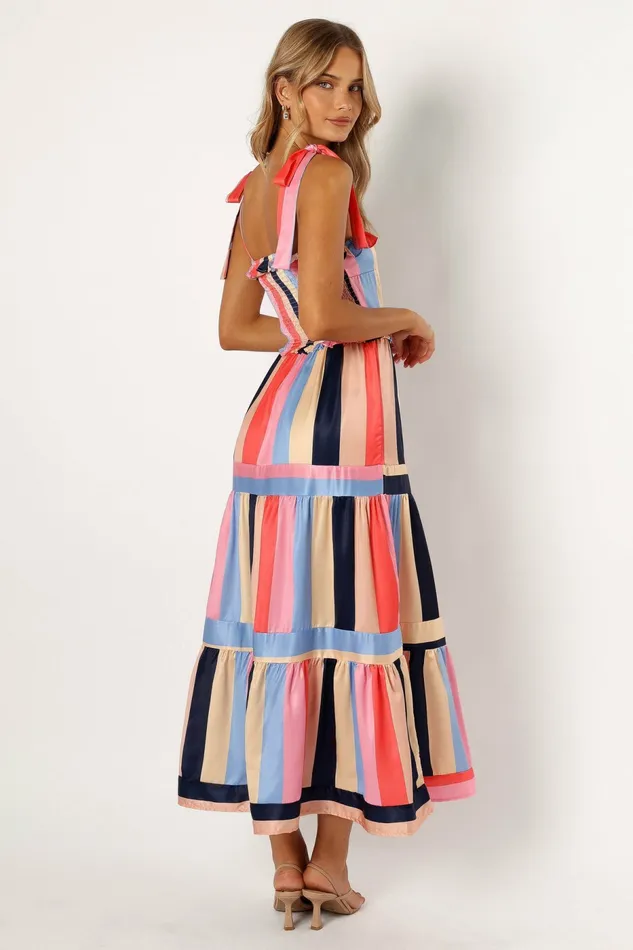 Cobella Maxi Dress Multicoloured Women Satin Dresses Petal and Pup