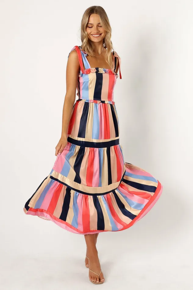 Cobella Maxi Dress Multicoloured Women Satin Dresses Petal and Pup
