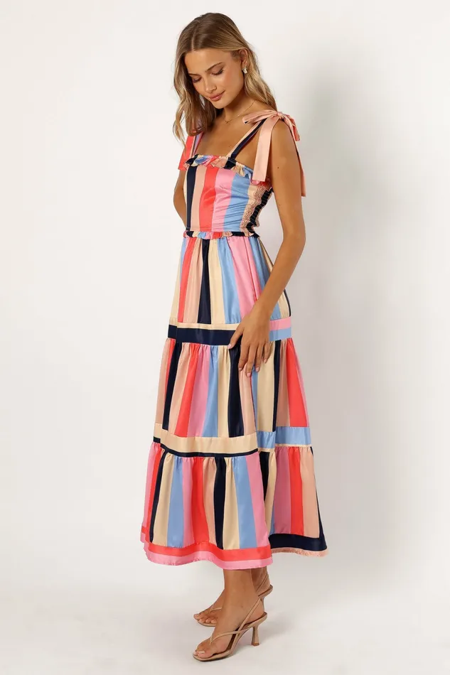 Cobella Maxi Dress Multicoloured Women Satin Dresses Petal and Pup