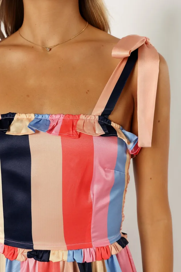 Cobella Maxi Dress Multicoloured Women Satin Dresses Petal and Pup