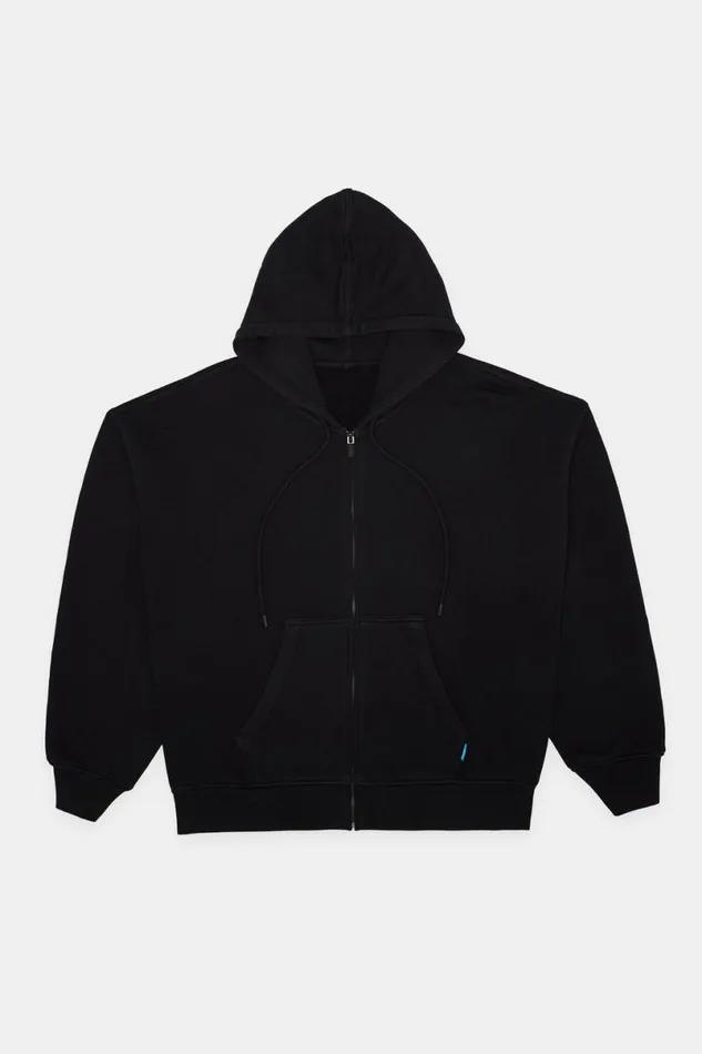 COTTON CITIZEN Boston Zip Hoodie Jet Black Men Sweatshirts COTTON CITIZEN Boston Zip Hoodie Jet Black Men Sweatshirts