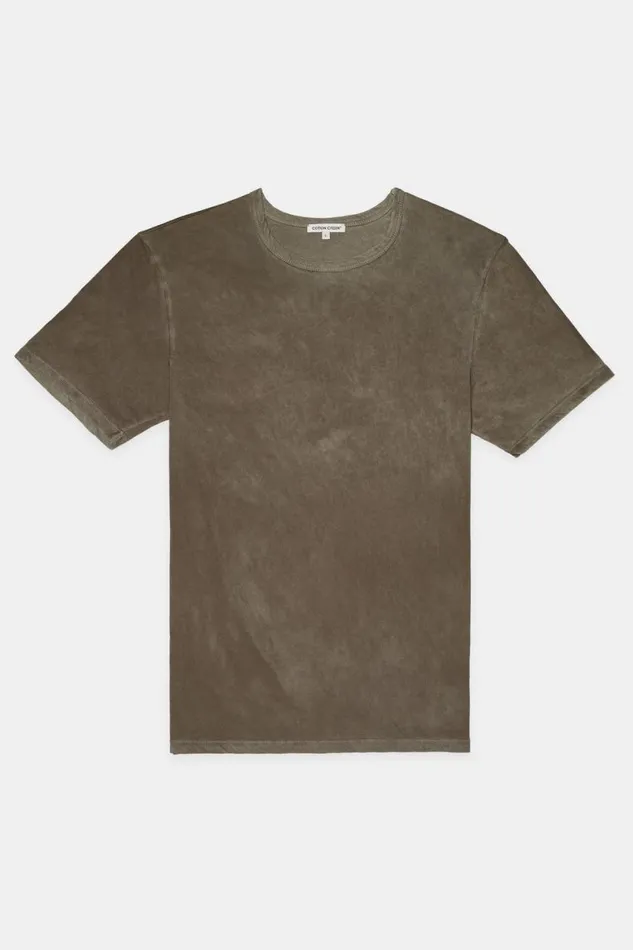 COTTON CITIZEN Classic Crewneck Tee Vintage Taupe Men Tees COTTON CITIZEN Classic Crewneck Tee Vintage Taupe Men Tees