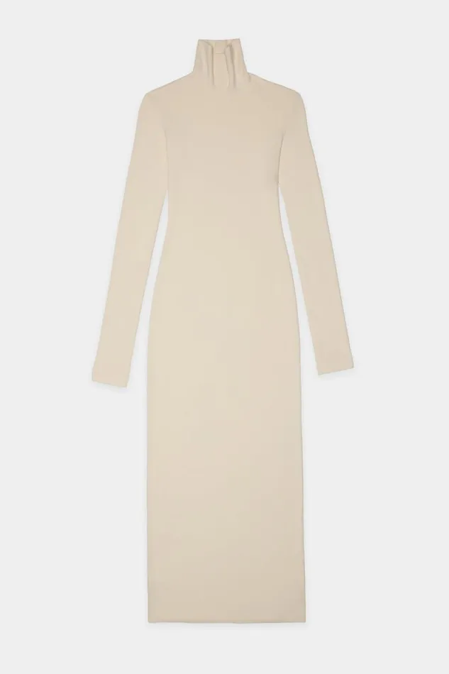 COTTON CITIZEN Verona Turtleneck Maxi Dress Bone Women Dresses Skirts COTTON CITIZEN Verona Turtleneck Maxi Dress Bone Women Dresses Skirts