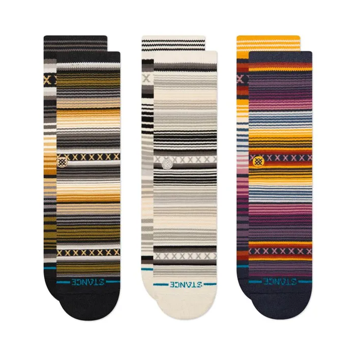 Cotton Crew Socks 3 Pack Curren 8211 Forest MenWomen Stance Crew