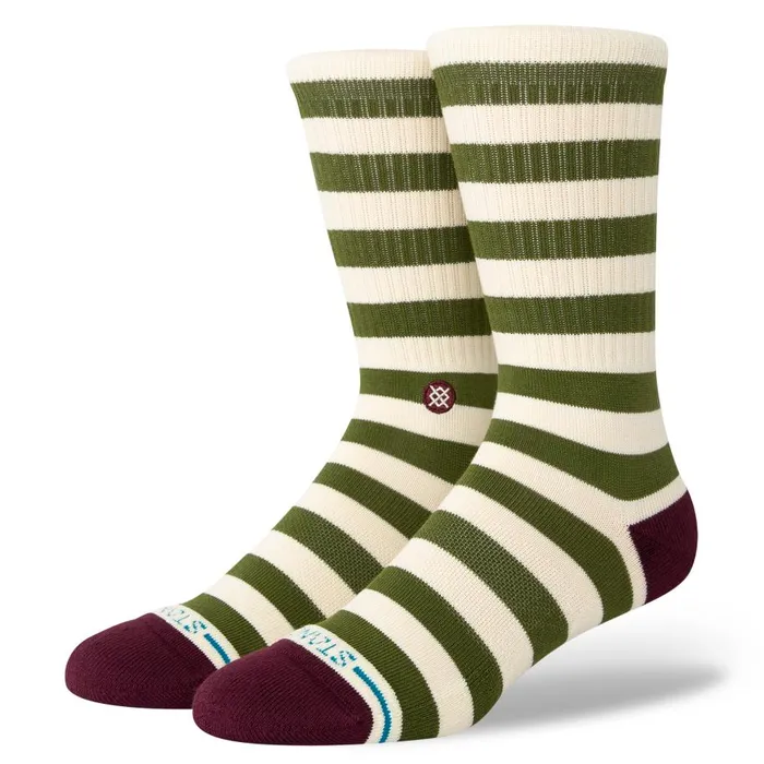 Cotton Crew Socks Brenton 8211 Green MenWomen Stance Crew